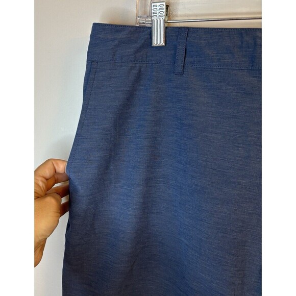 FAHERTY All Day Shorts Men's 38 Blue Polyester Cotton Hybrid Casual 9" Inseam - Picture 5 of 11